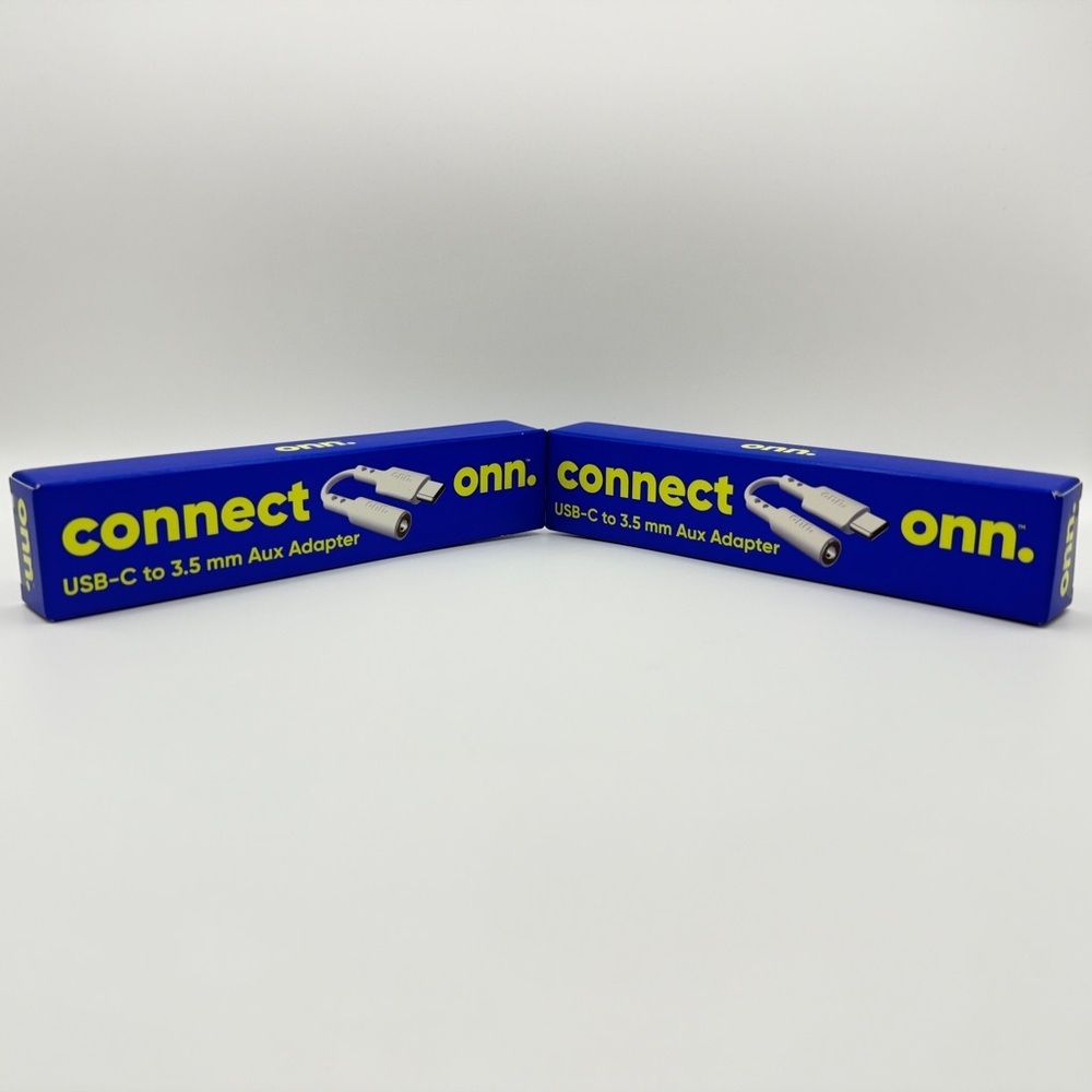 ONN CONNECT USB-C to 3.5 mm Aux Adapter 2Pack